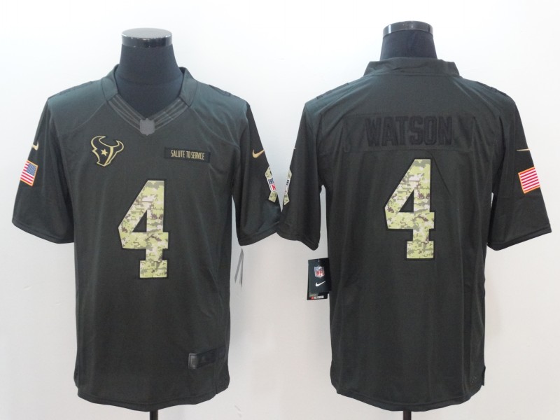 Men Houston Texans #4 Watson Green Green Nike Anthracite Salute To Service Limited Jersey->women nfl jersey->Women Jersey